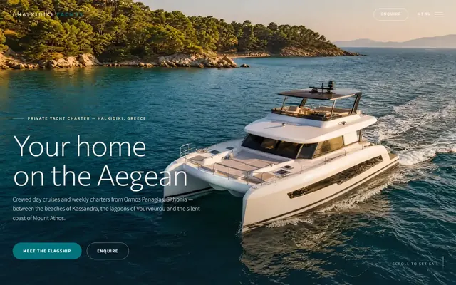 Chalkidiki Yachts · Ansicht am PC