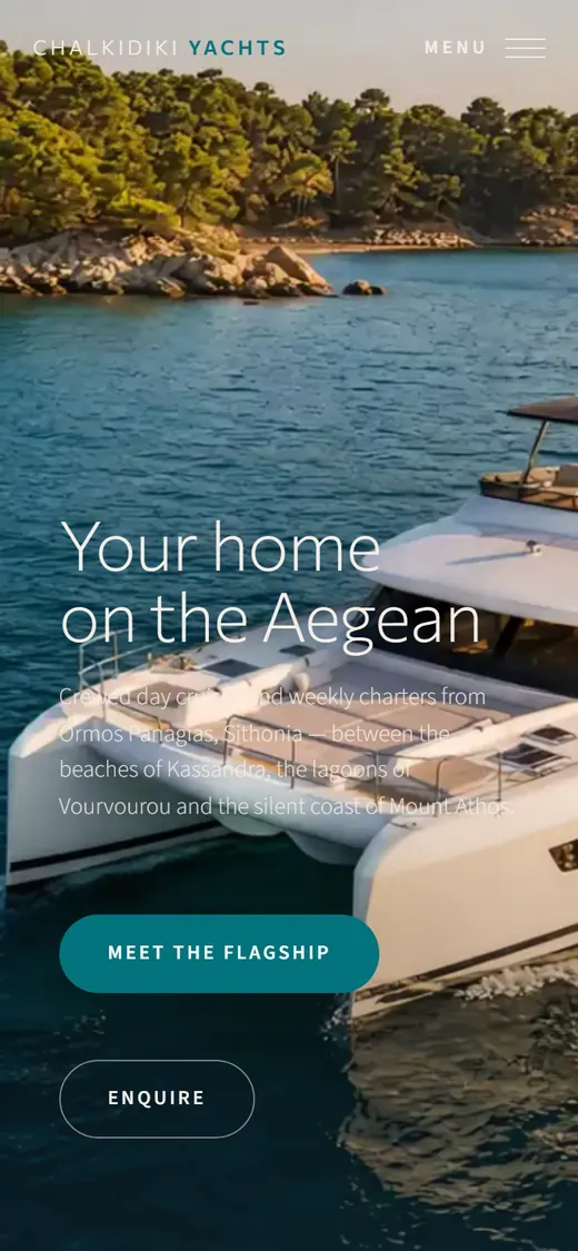 Chalkidiki Yachts · Ansicht am Handy