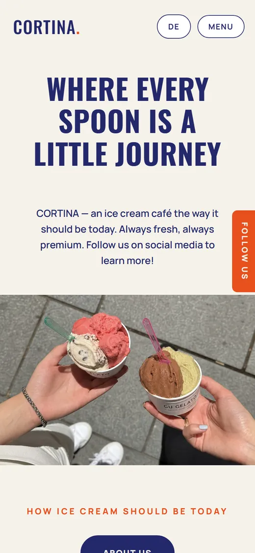 CORTINA Eiscafé · Phone view
