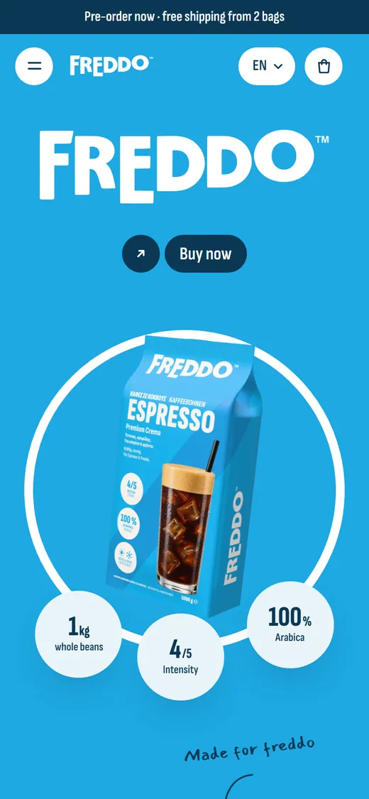 FREDDO · Phone view